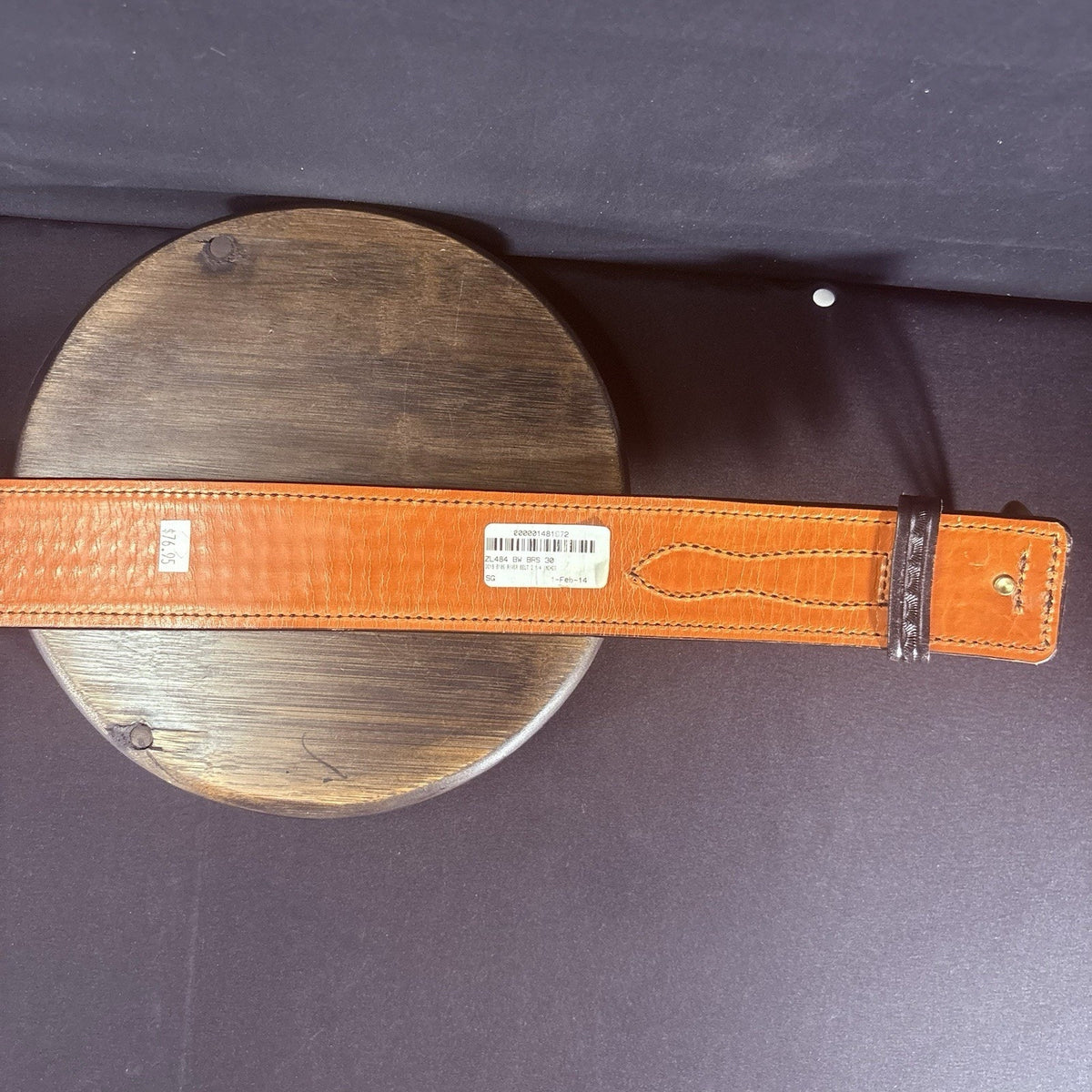Don Hume Duty Belt Size 30" B106 Basketweave Black Leather Brass Buckle