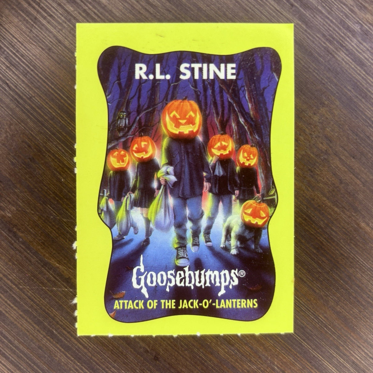 1996 Goosebumps Book R.L. Stine Attack Of The Jack-O'-lanters Bookmark Card #48
