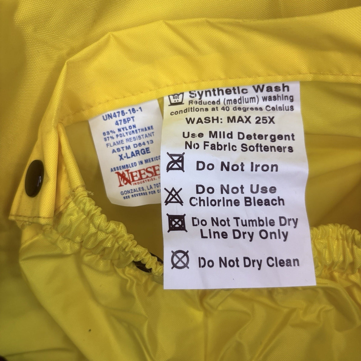 Neese Rain Pants Size XL Adjustable Safety Duty Water Pants 475PT