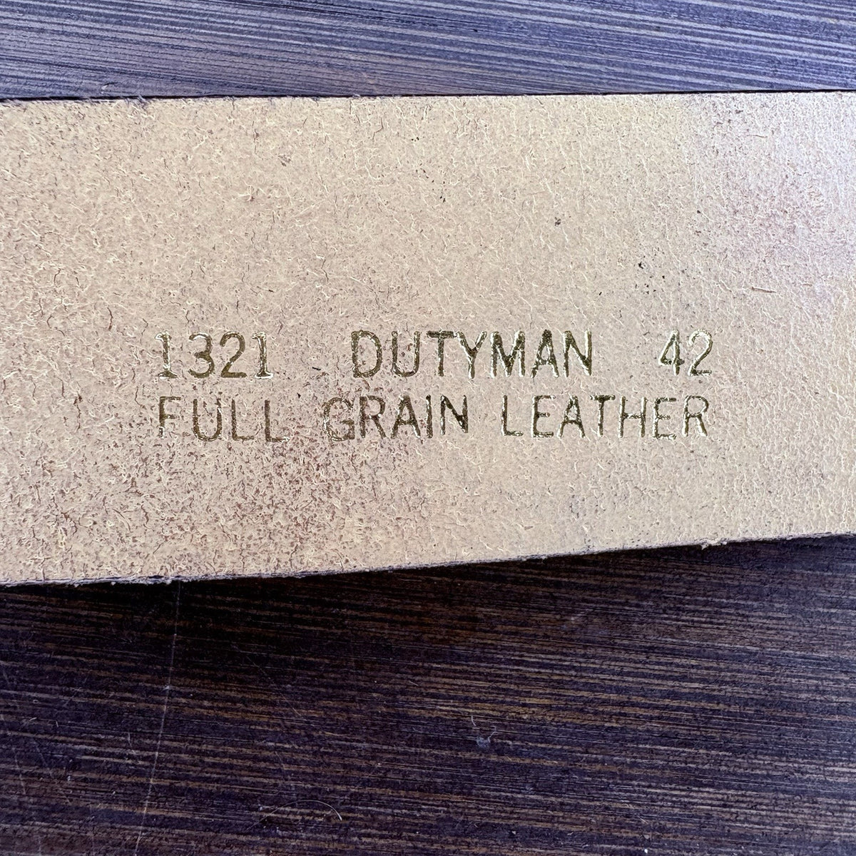 DutyMan Leather Duty Belt Size: 42" Buckle-less Black Basket Weave (1321) Belt