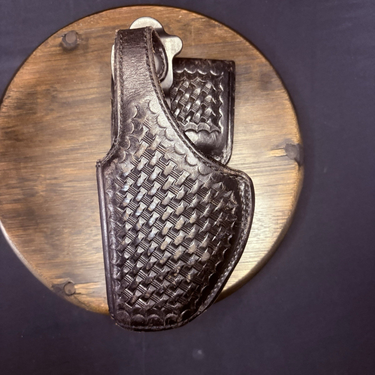 Bianchi 397 Tornado SLR Duty Holster Glock 19/17 Left Hand Basketweave Lock Snap