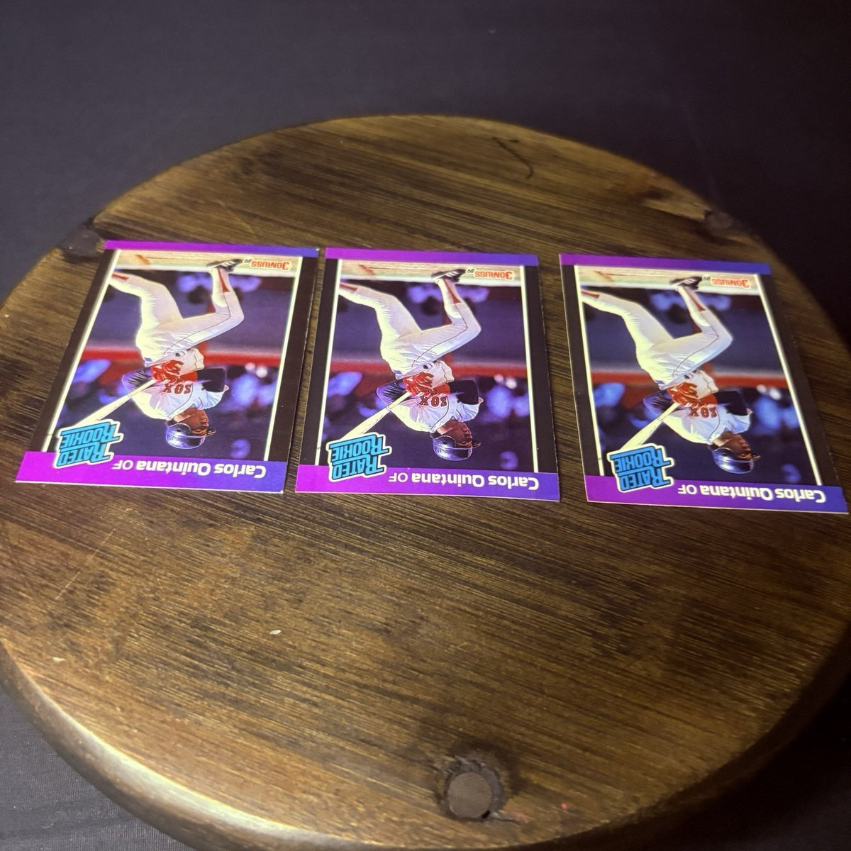 Lot of (3) 1989 Donruss RC Carlos Quintana #37 Rated Rookie NRMT-MT Red Sox