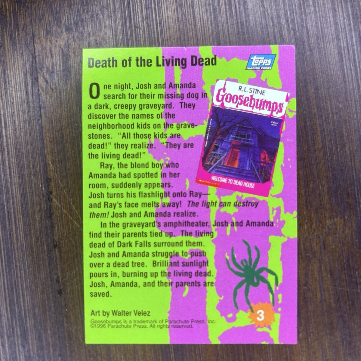 1996 Topps Goosebumps #3 Death of the Living Dead Card ~High Grade~ See Photos