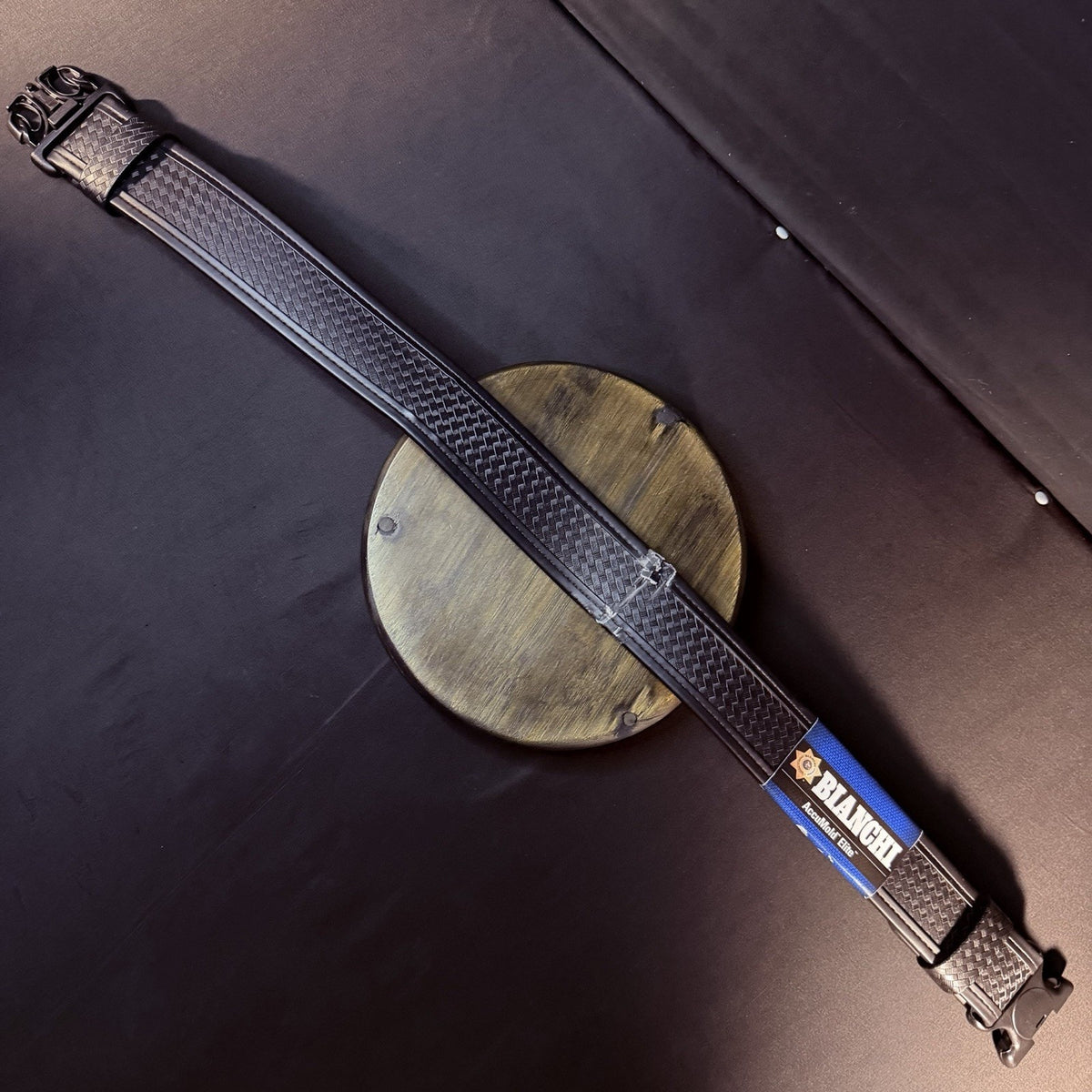 Bianchi 7950 Duty Belt Waist Size Small 28”-32" Basketweave Leather with A Cut
