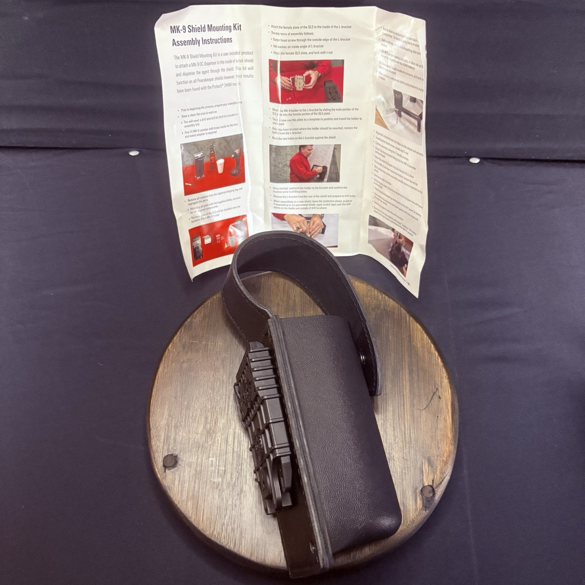 Safariland MK-9 Shield Mounting Kit Assembly w/ Pouch & Spray Through Hose