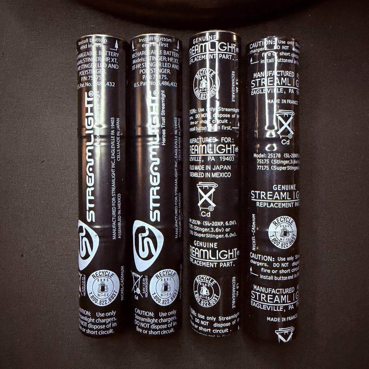 Streamlight Batteries 20170, 75175, 77175, Untested Lot Of 16 Batteries