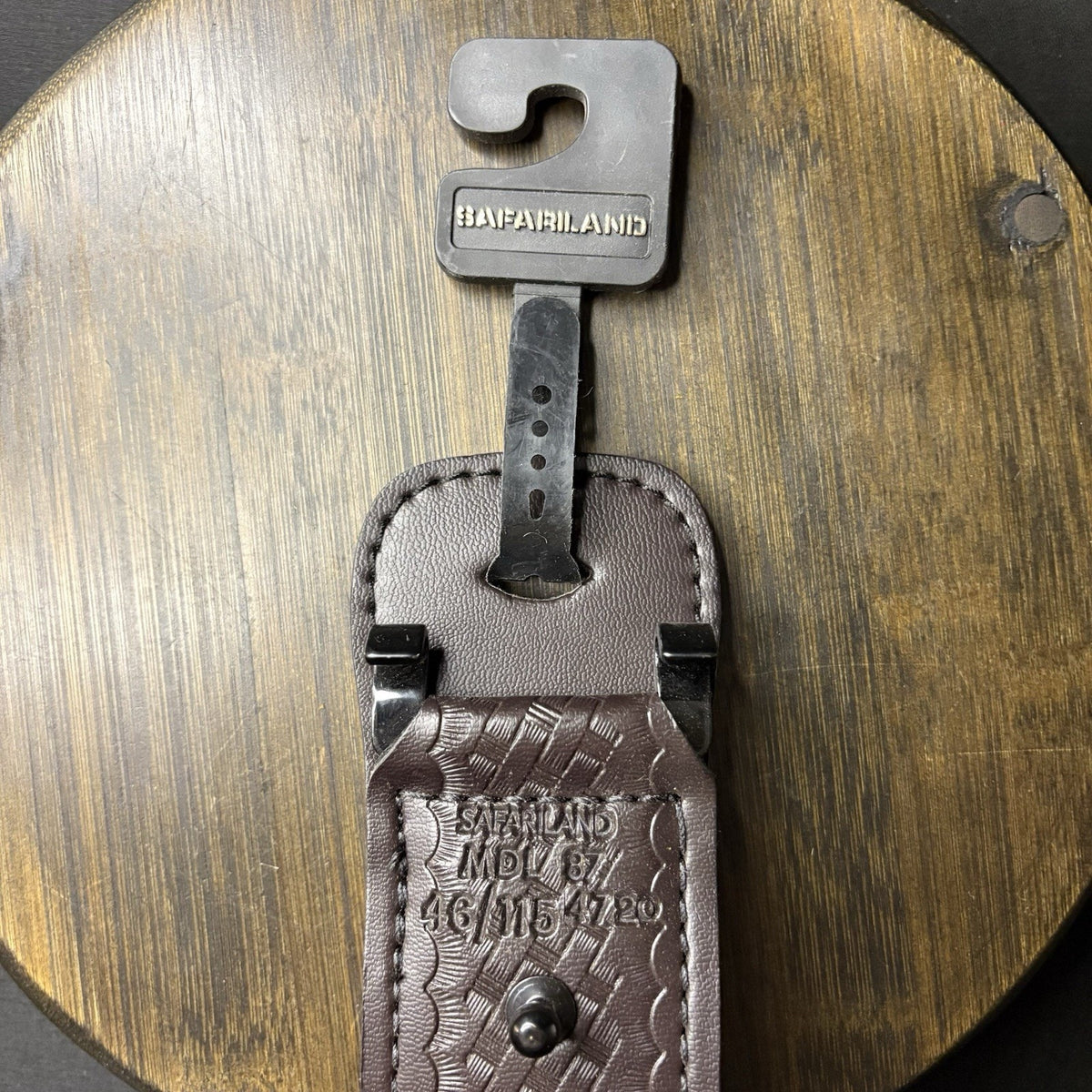 Safariland 87 Duty Belt Size 46" Sued Lined Basketweave Leather Chrome Buckle