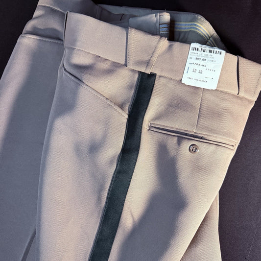 Flying Cross Striped Trouser Pants Size 52" Navajo Beige With Green Stripe