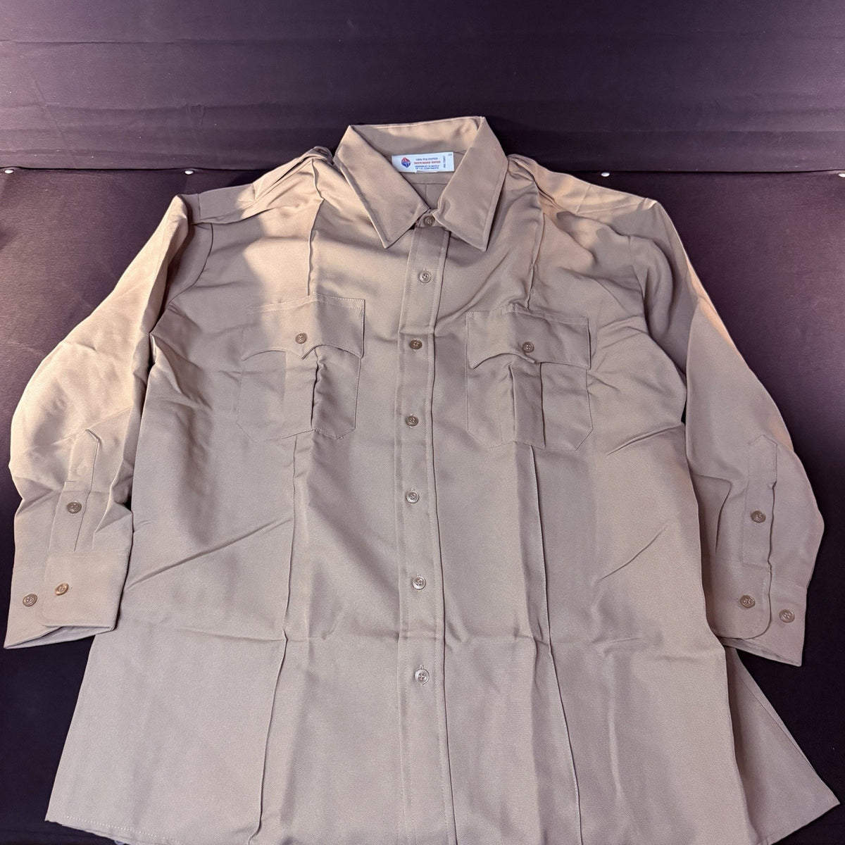 Liberty Long Sleeve Service Shirt Size 2XL Silver Tan Class A Uniform Button Up
