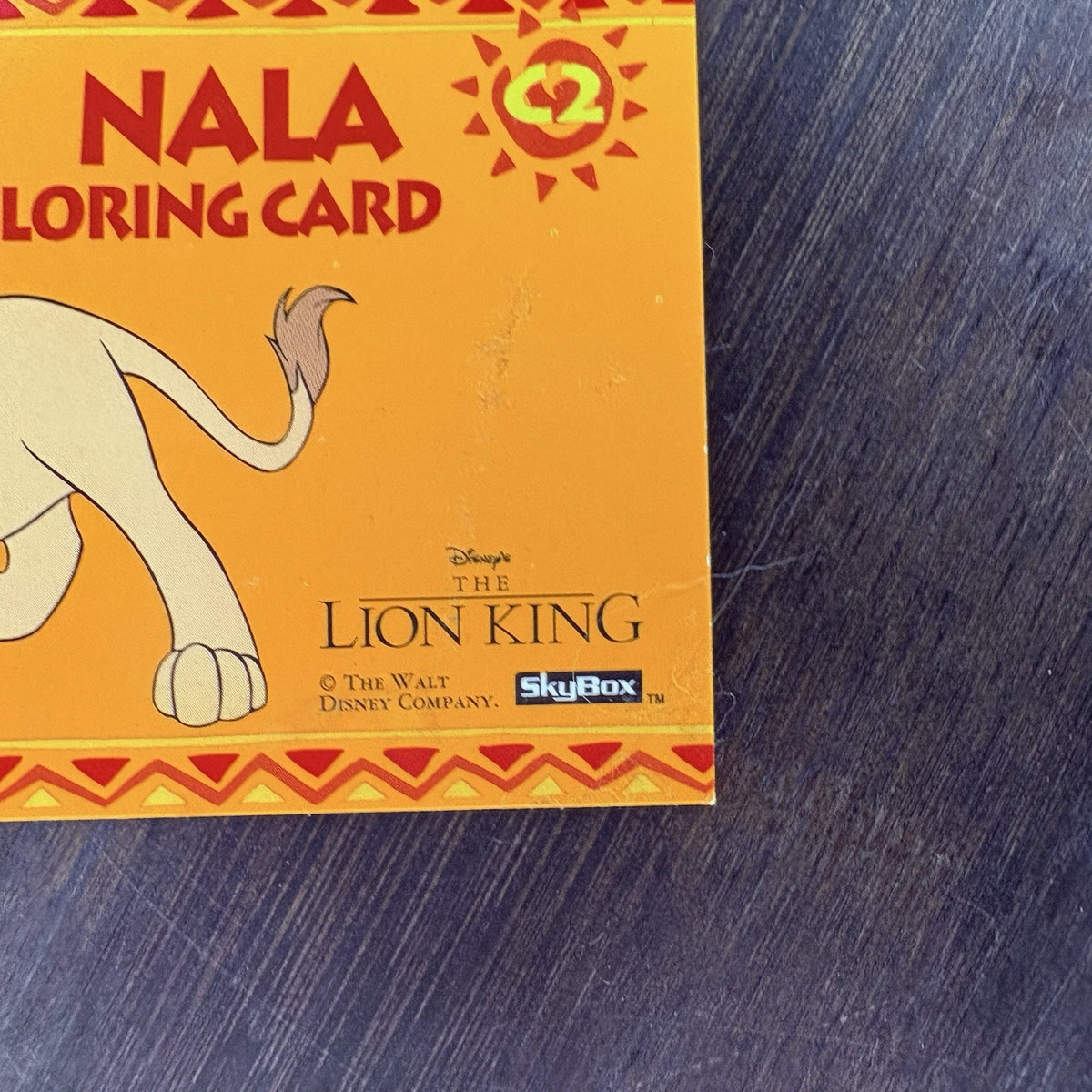 1994 SkyBox Disney's The Lion King: Nala Coloring Card High Grade, See Photos