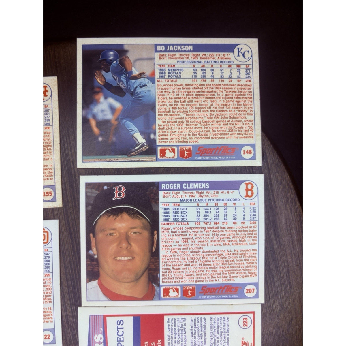 Vintage 1988 Hologram Sportflics (Lot of 7) Rare High Grade Card BO JACKSON