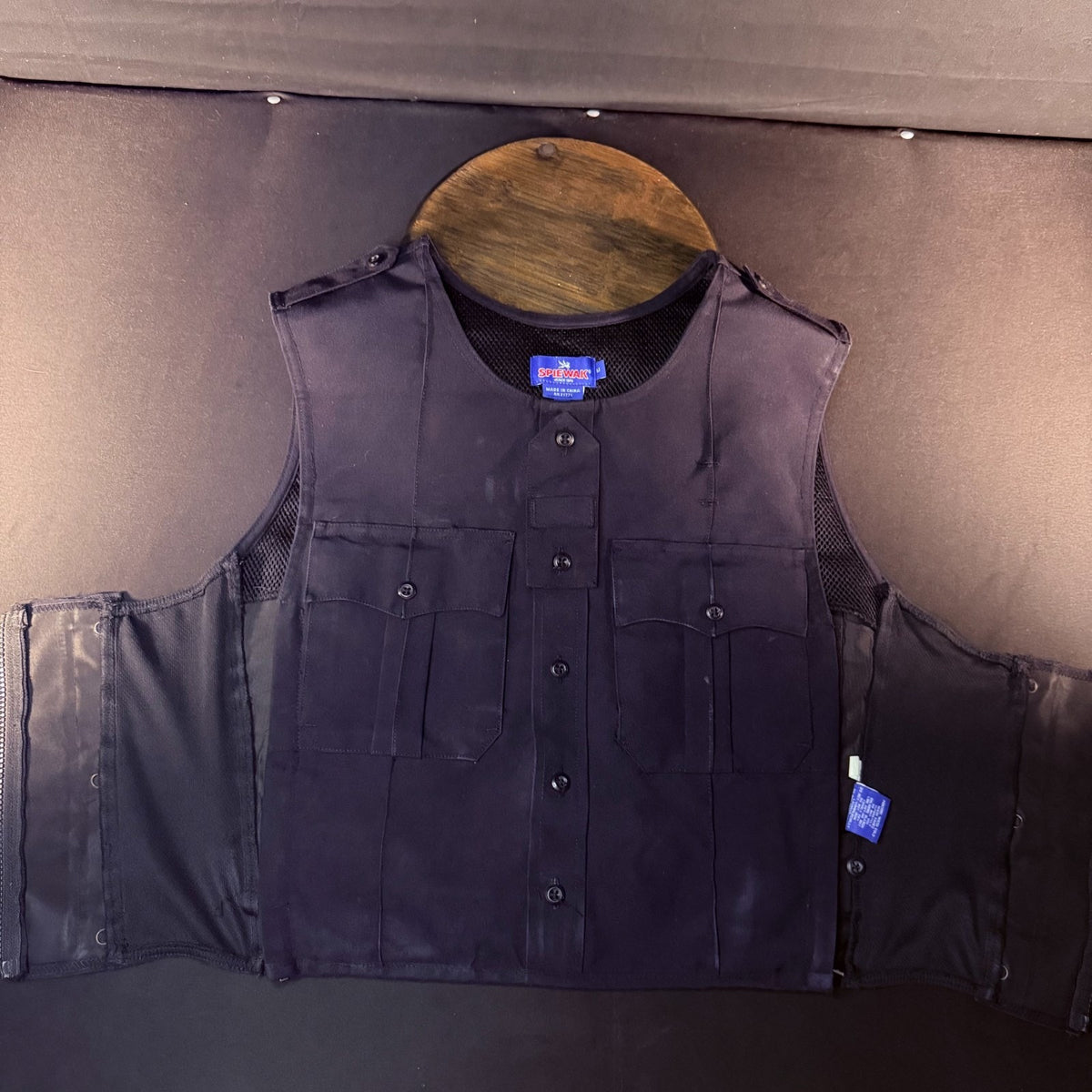 Spiewak Tactical Armor Carrier Vest Size Medium Regular Dark Navy Mic Tab Duty