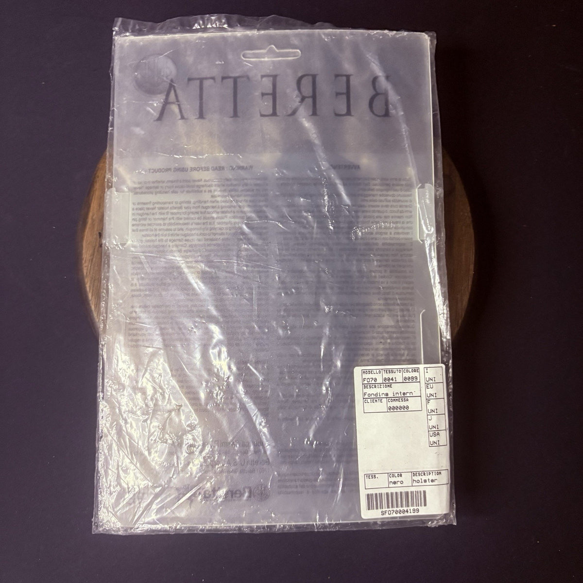 Beretta Soft Pistol Holster RH w/Belt Loop SEALED