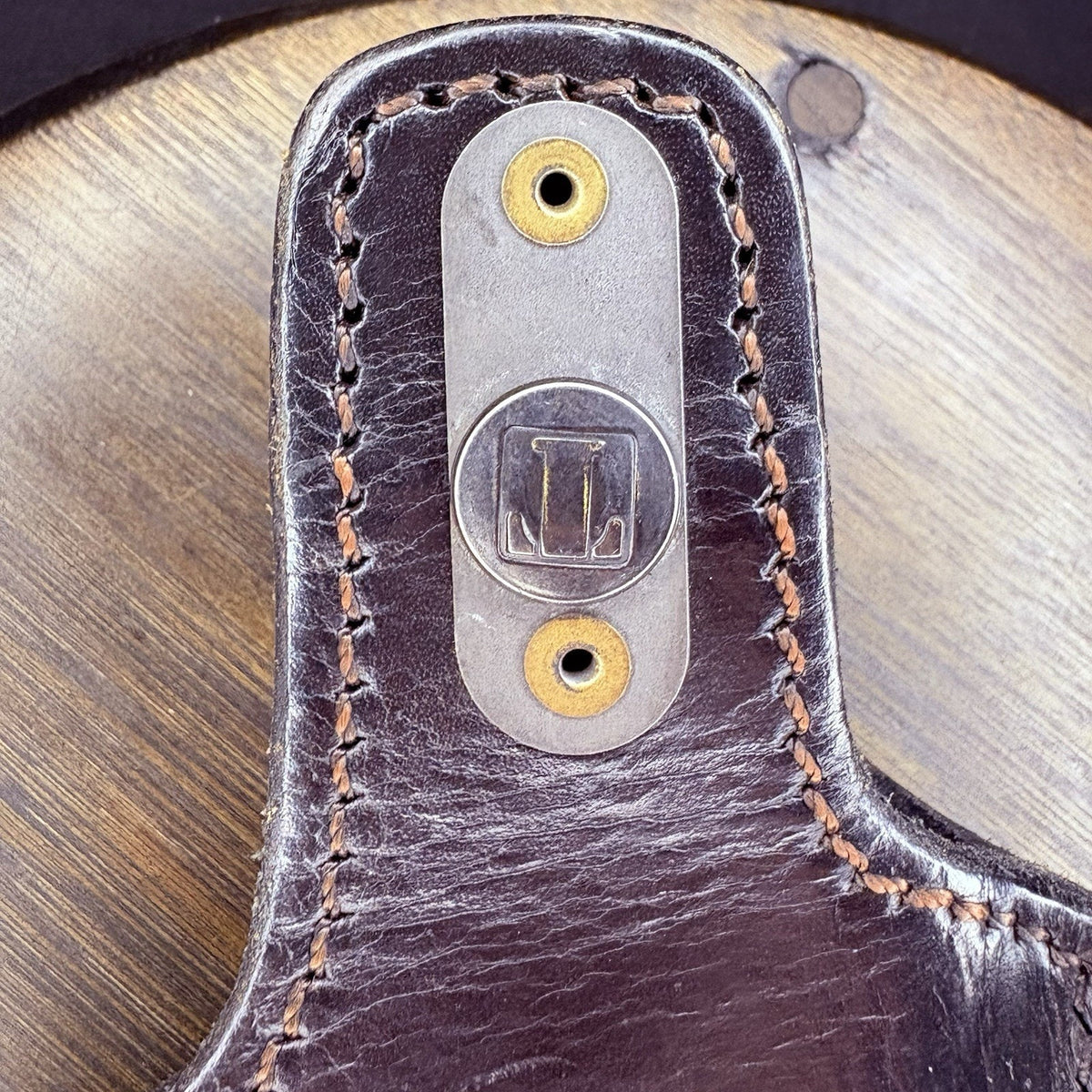 Taguna Texas 1836 Glock 19 / 17 Holster Black Stiched Leather, Double Belt Loop
