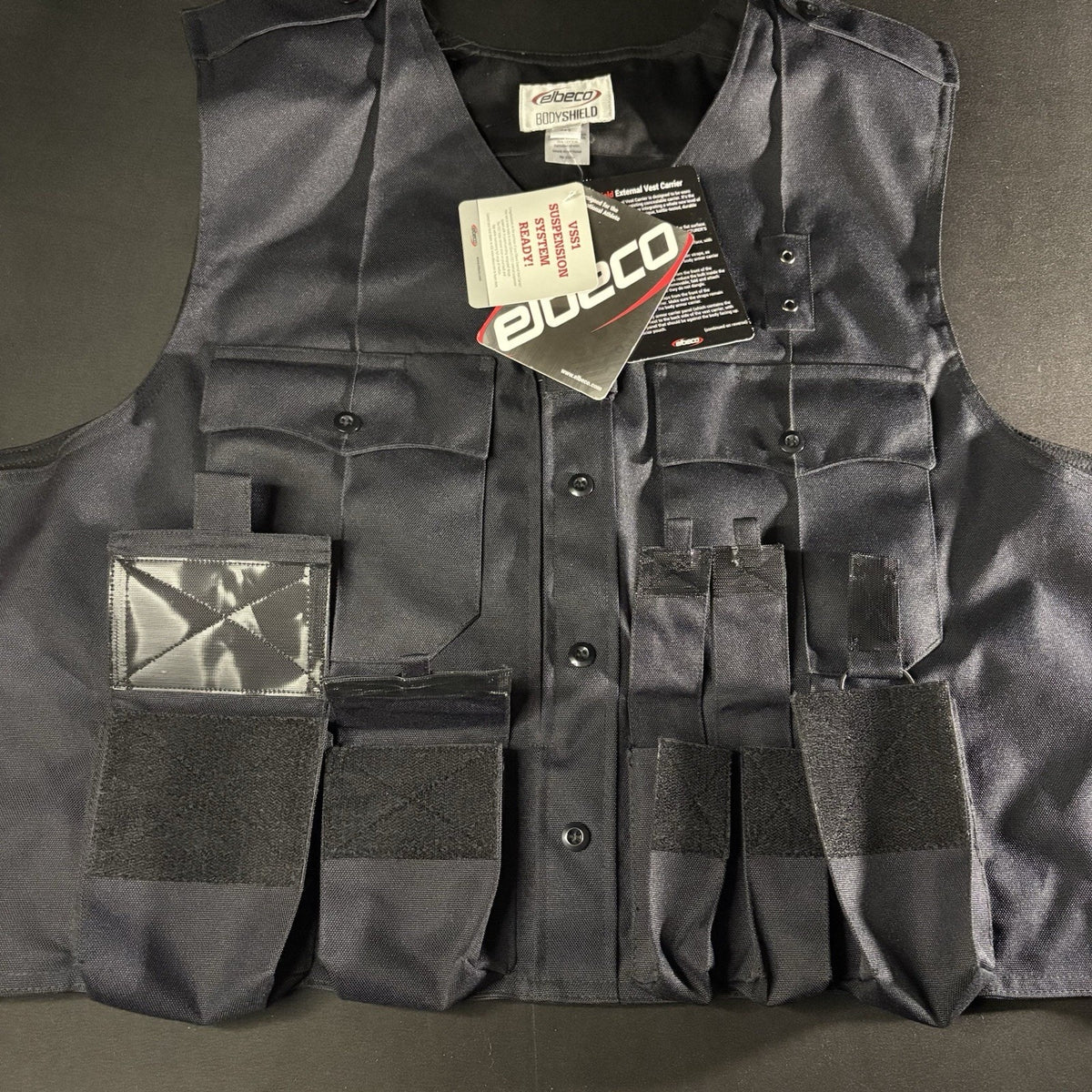Elbeco Tactical Carrier Size XL Black w/Magazine & Radio Pouches & Waistband