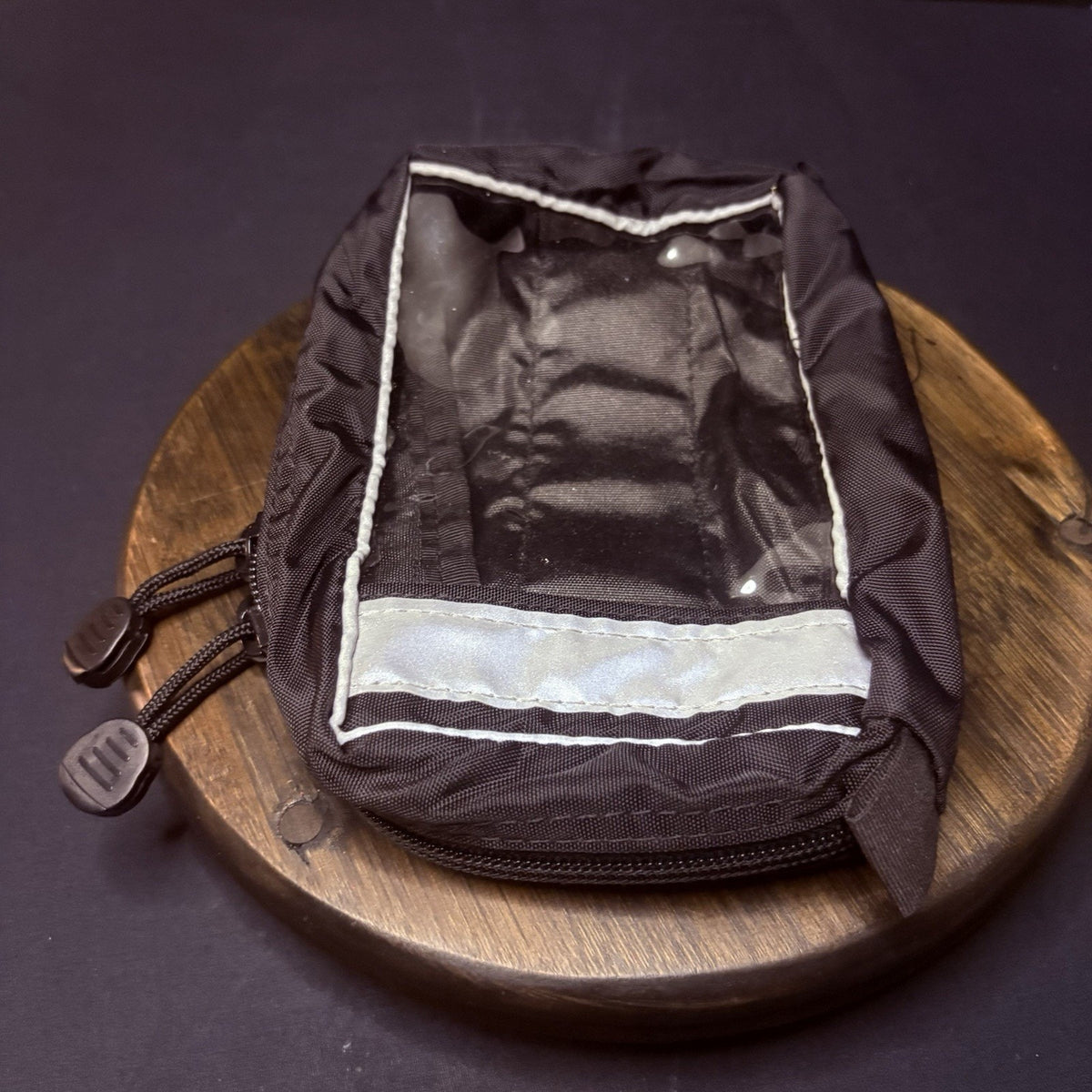 Nylon Pouch 8"x 5" See Through, Reflective Strips, Hook & Loop Attachment