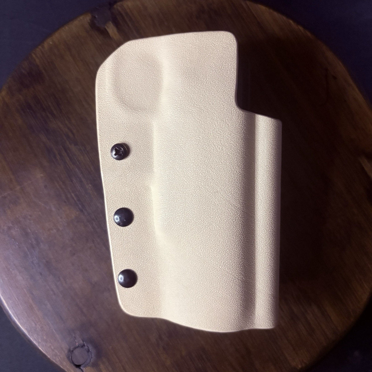 Dawson 1911 Kydex Holster RH OWB Desert Tan Hand Engraved Double Belt Loop RARE