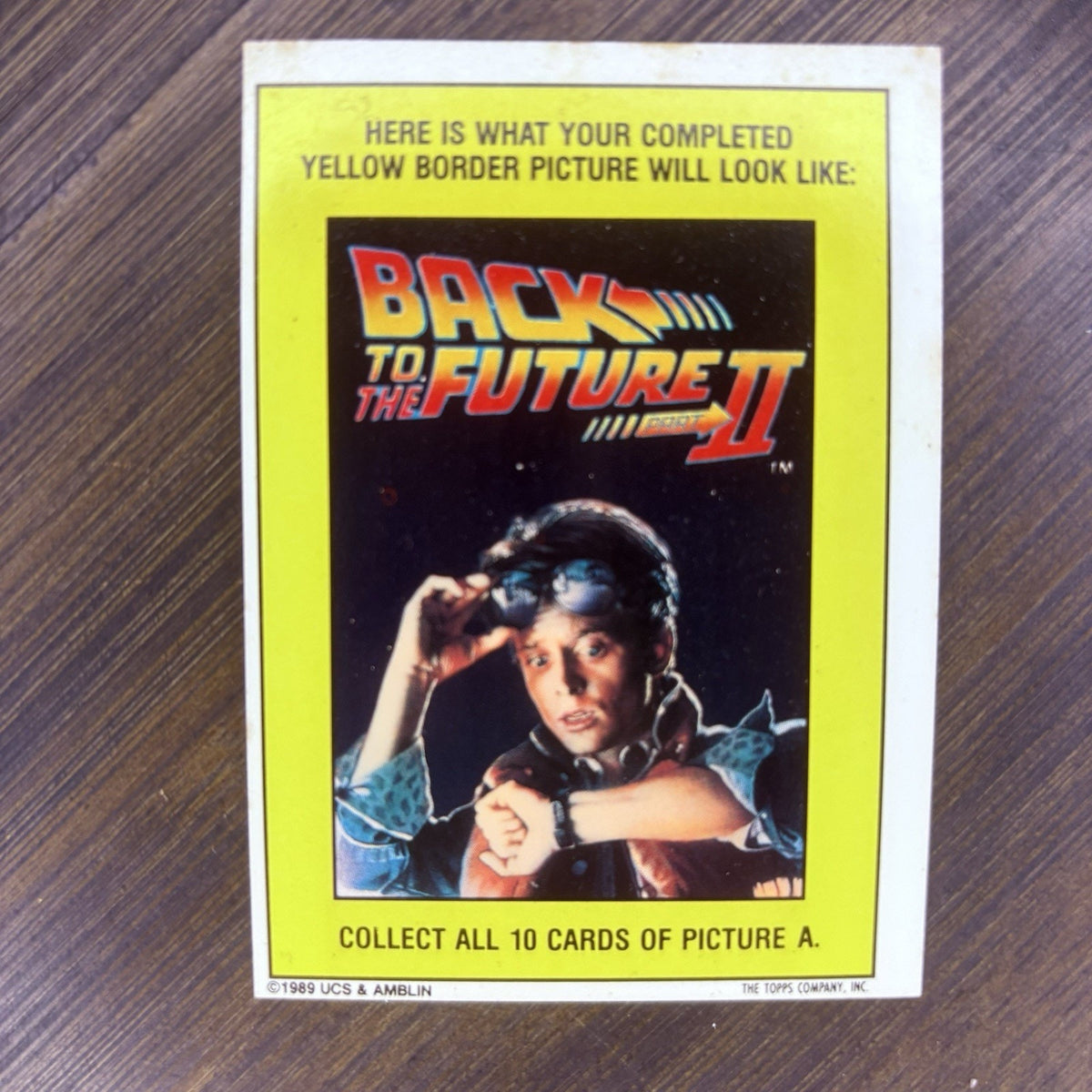Damaged 1989 Topps Back to the Future Part II Stickers #11 Delorean Time Machine