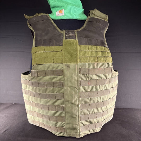 Protech 3A Tactical Carrier Size Large Vest Overlap Chest IIIA Shoulder Armor