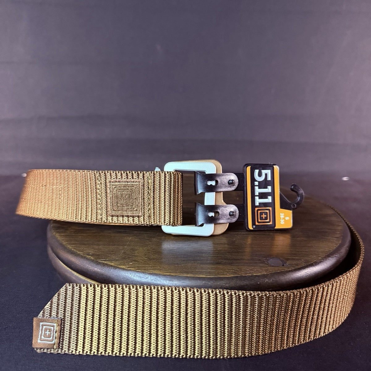 5.11 Traverse Double Buckle Belt Size Small 28"- 30" Battle Brown Tactical EDC