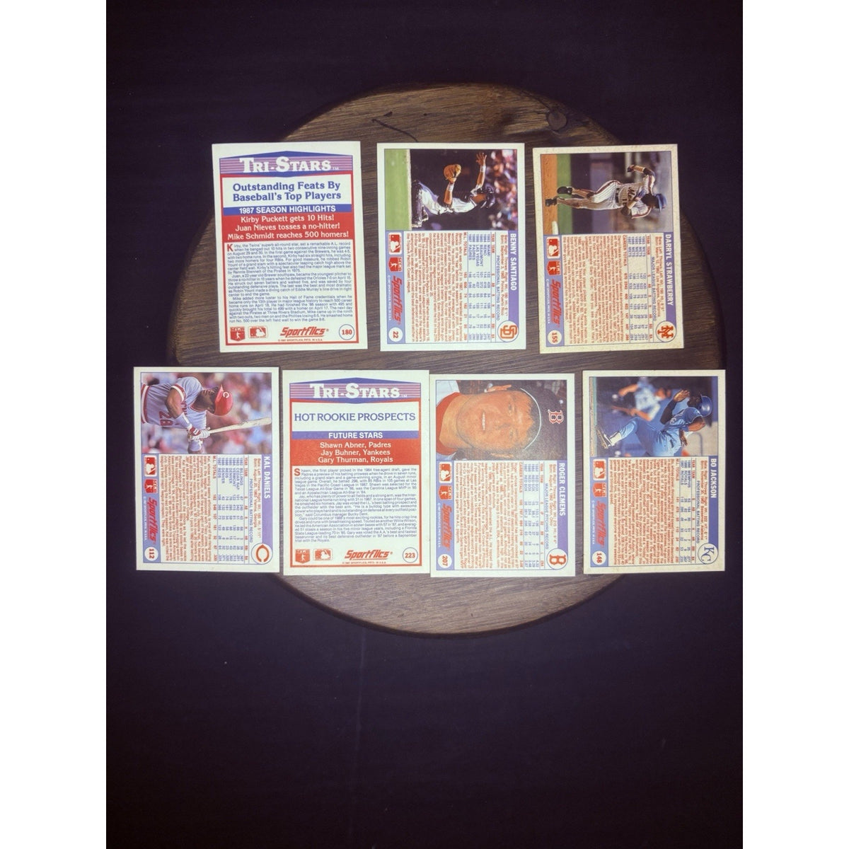 Vintage 1988 Hologram Sportflics (Lot of 7) Rare High Grade Card BO JACKSON