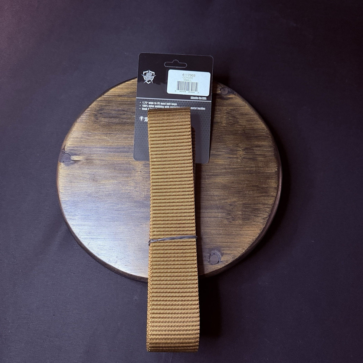 Military BDU Web Tactical Belt Size Small Brown Nylon Metal Buckle 1.75"