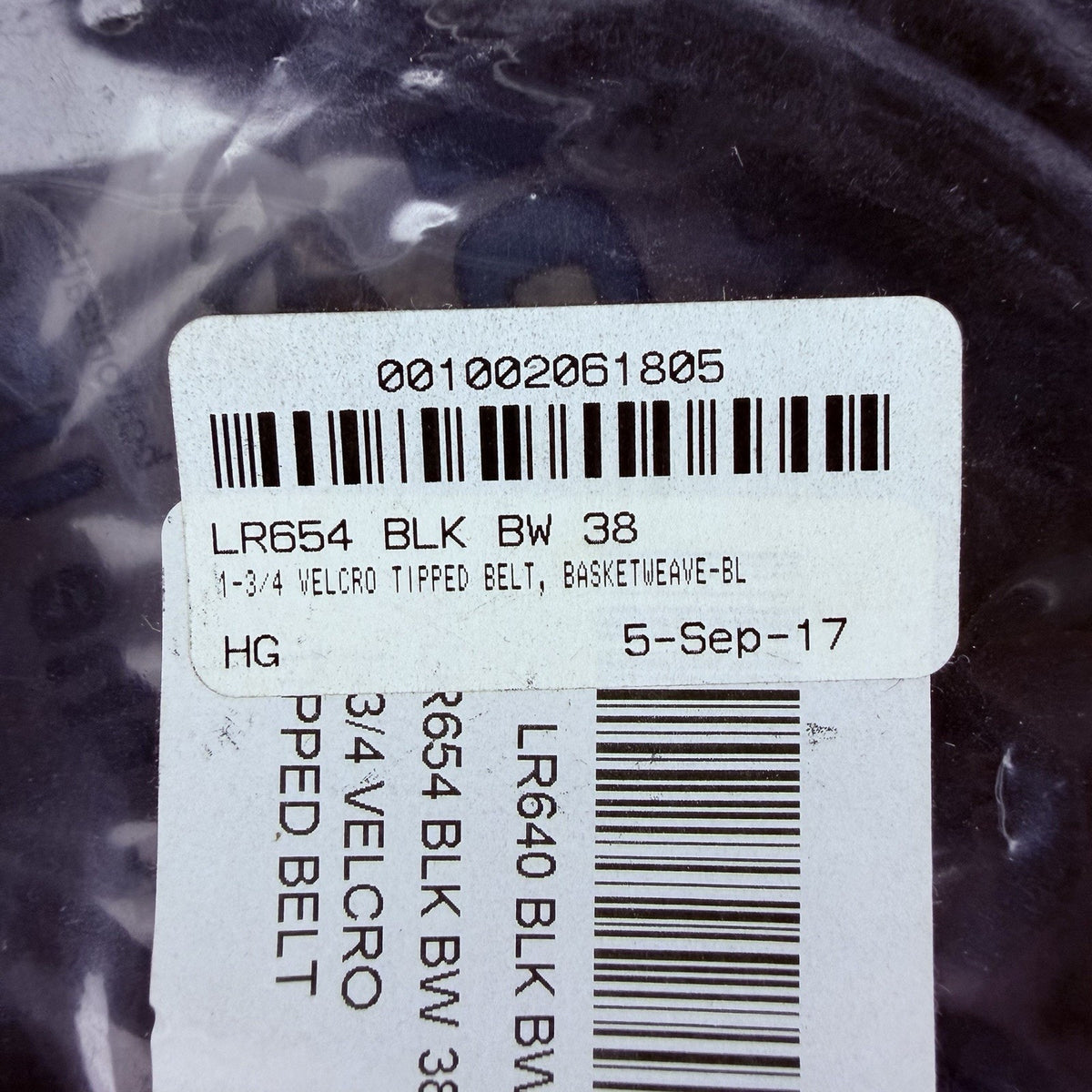 Boston Leather Hook & Loop Duty Belt Size 38" Basketweave Leather 1.75" 6635