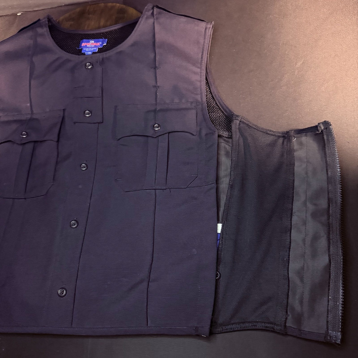 Spiewak Tactical Armor Carrier Vest Size Large Long Dark Navy Carrier Only
