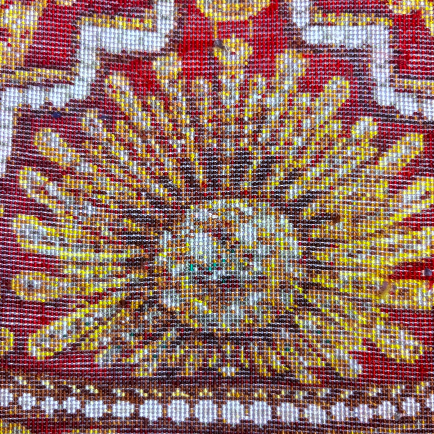 Persian Rug Shah Pahlavi Crown Hand Knotted 50 Raj Tabriz Pictorial (Taj of Iran)22in x 15in or 55cm x 38cm Silk Foundation w/Rug Hangers