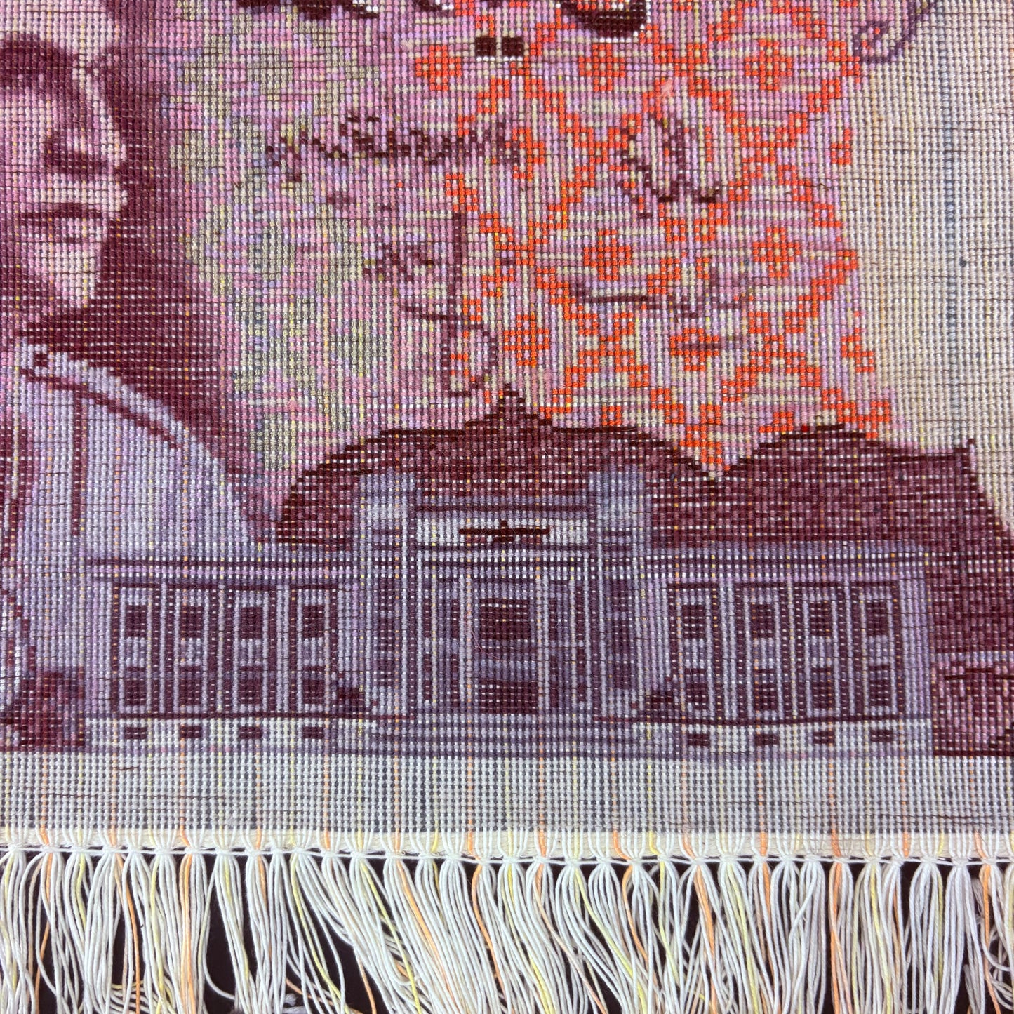 Persian Rug Banknote Tabriz Pictorial Hand Knotted 50 Raj Reza & Mohammed Shah Pahlavi 100 Rials 25in x 13in or 63cm x 33cm w/Rug Hangers