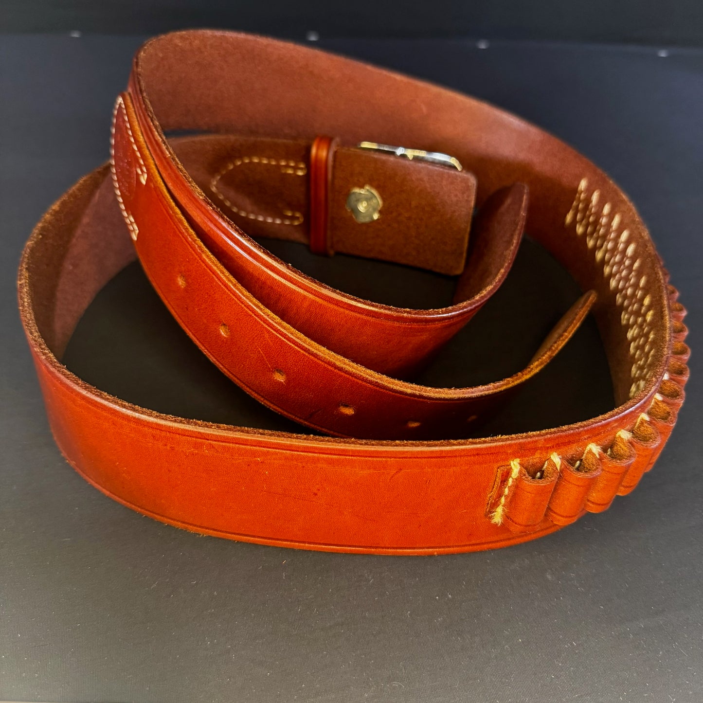 El Paso Saddlery Co. Leather Cartridge Belt – Western Style, Handcrafted, High Quality