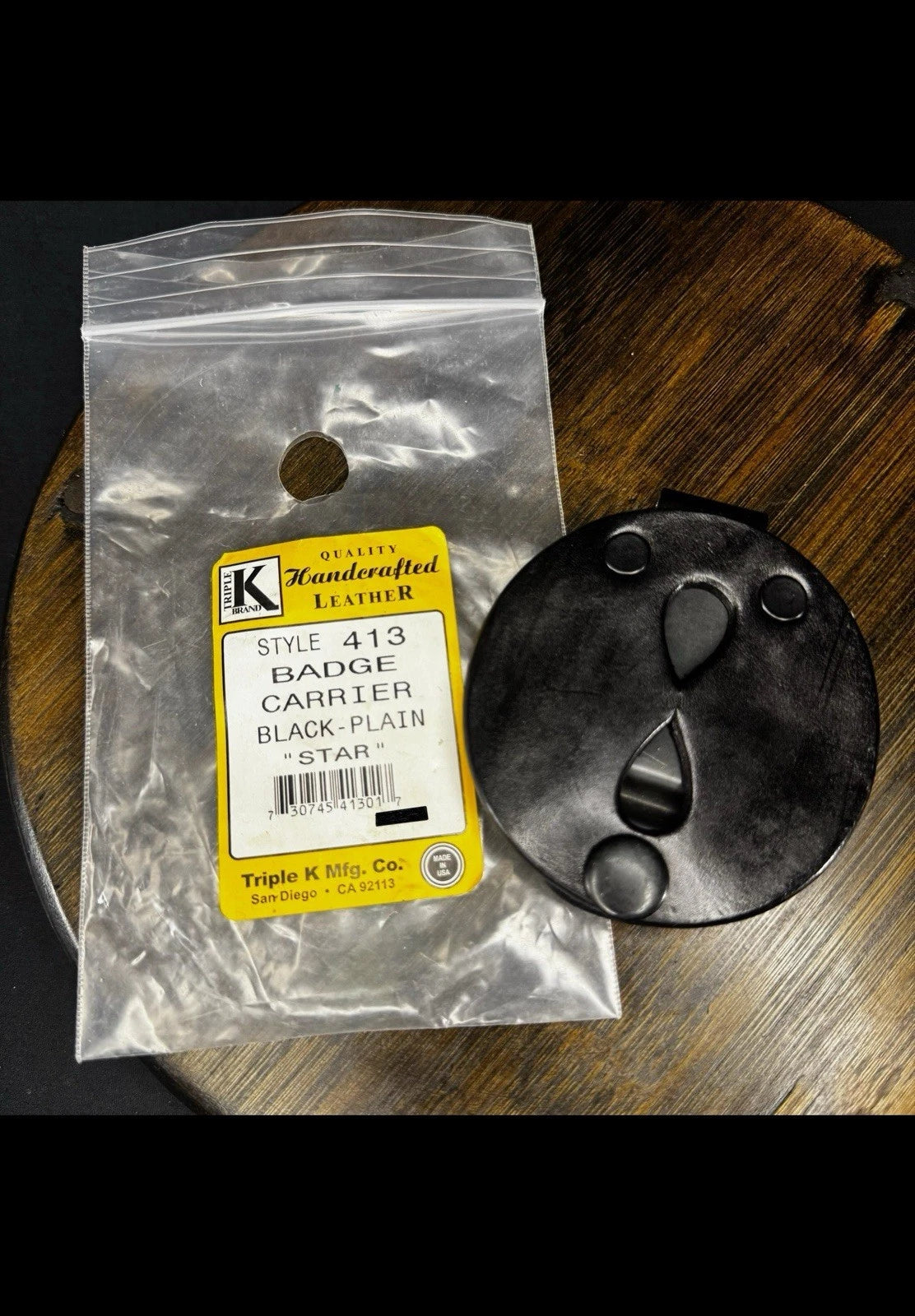 Triple K Badge Carrier Handcrafted Leather Badge Carrier 413