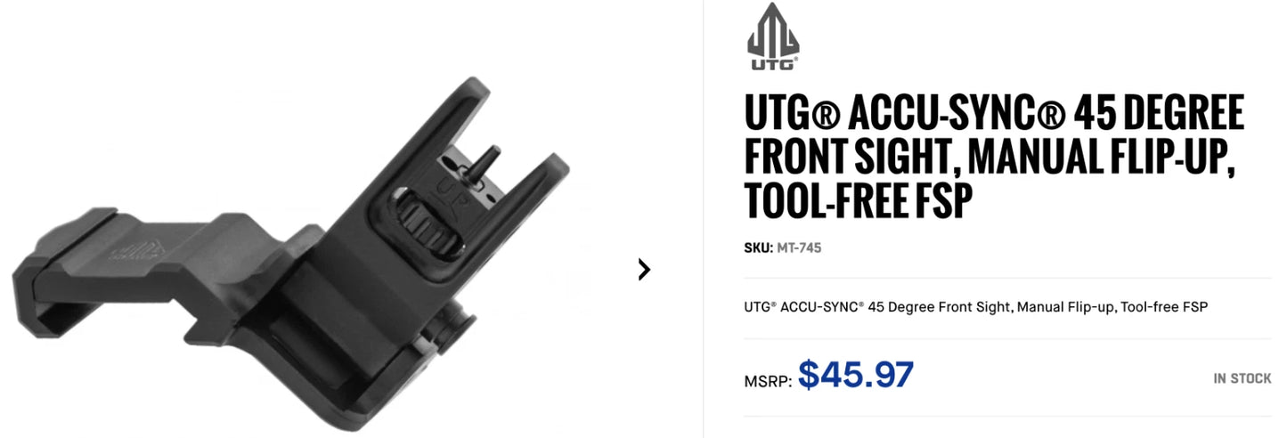UTG Flip-Up Front Sight