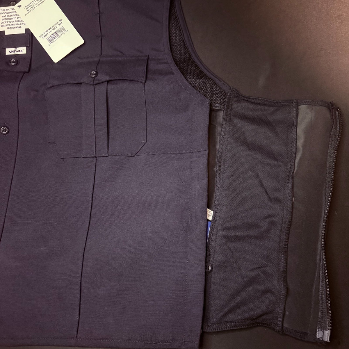 Spiewak Tactical Armor Carrier Vest Size 3XL Long Dark Navy Mic Tab Duty Vest