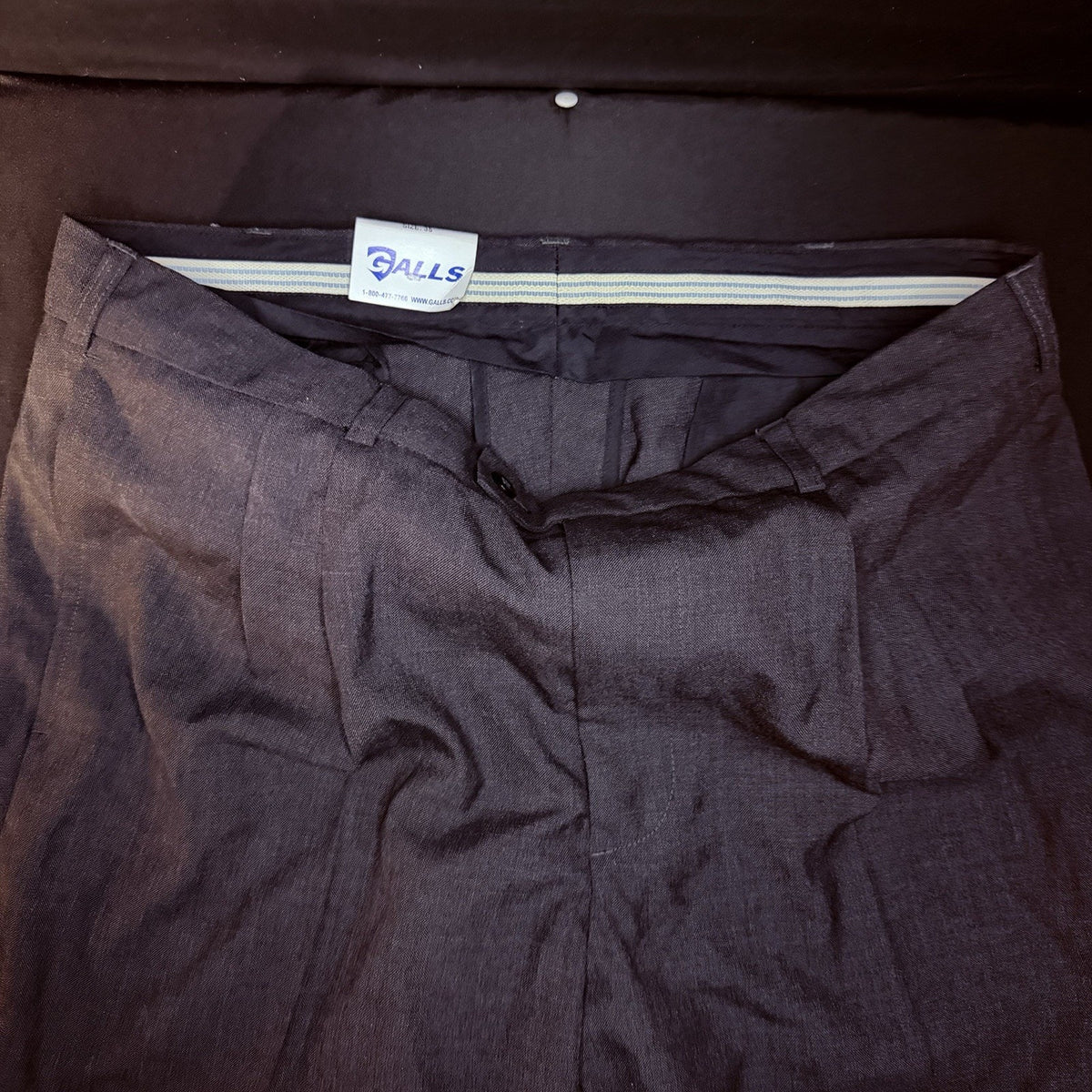 Galls Service Dress Pants Size 35 Unhemmed Dark Grey Class A Uniform TR608