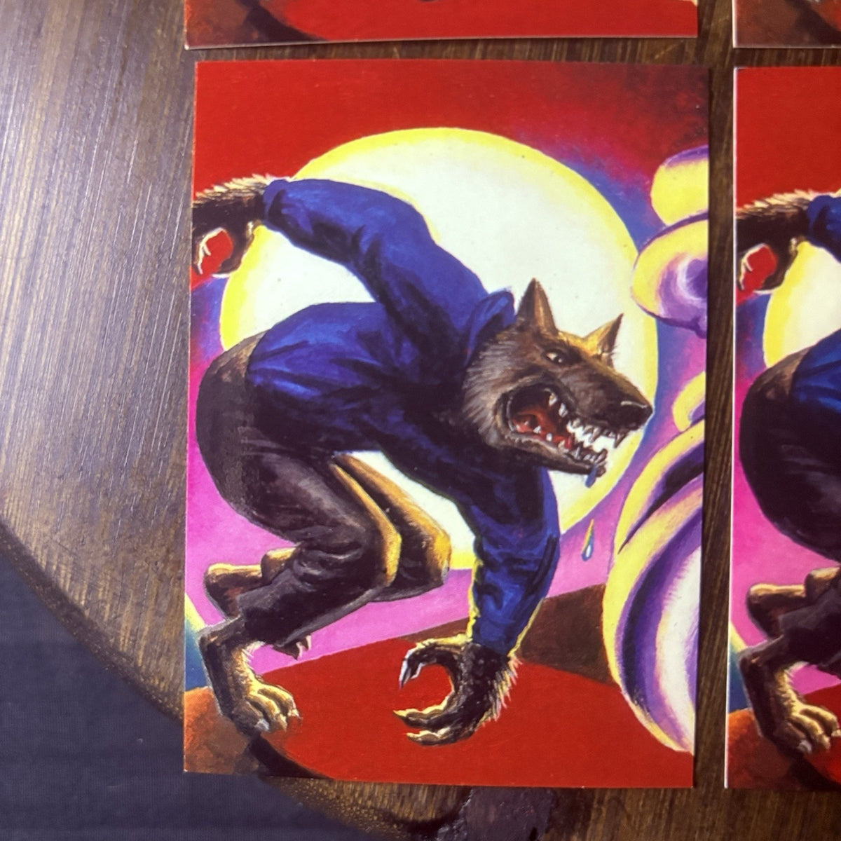 1996 Goosebumps #38 Werewolf Lot Of (4) High Grade Topps Trading Cards See Photo