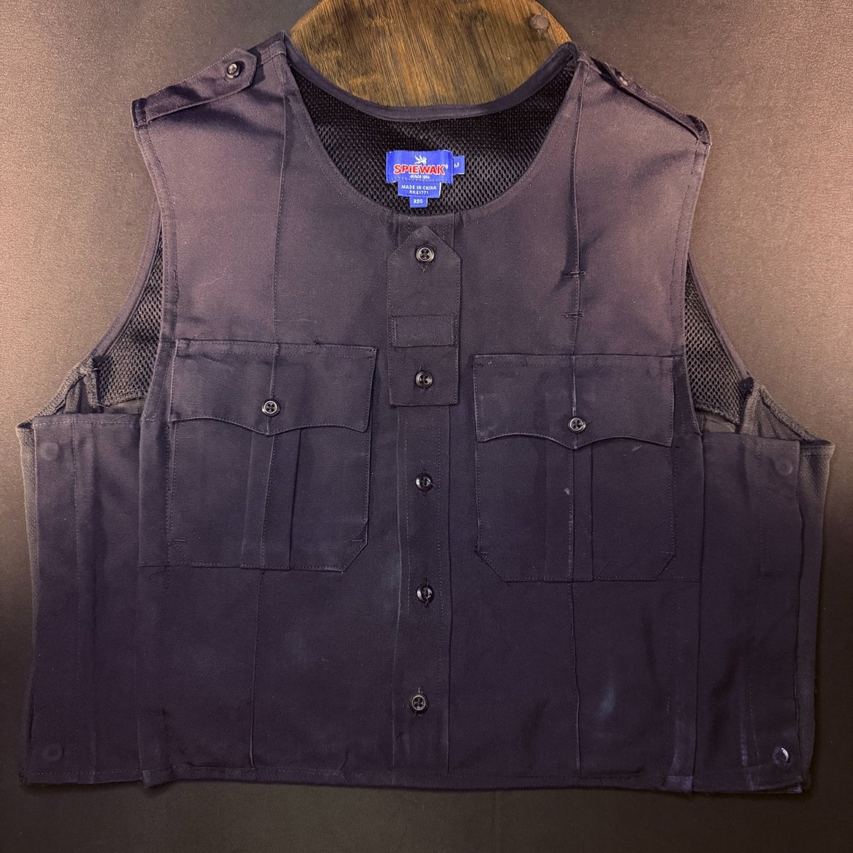 Spiewak Tactical Armor Carrier Vest Size Medium Regular Dark Navy Mic Tab Duty
