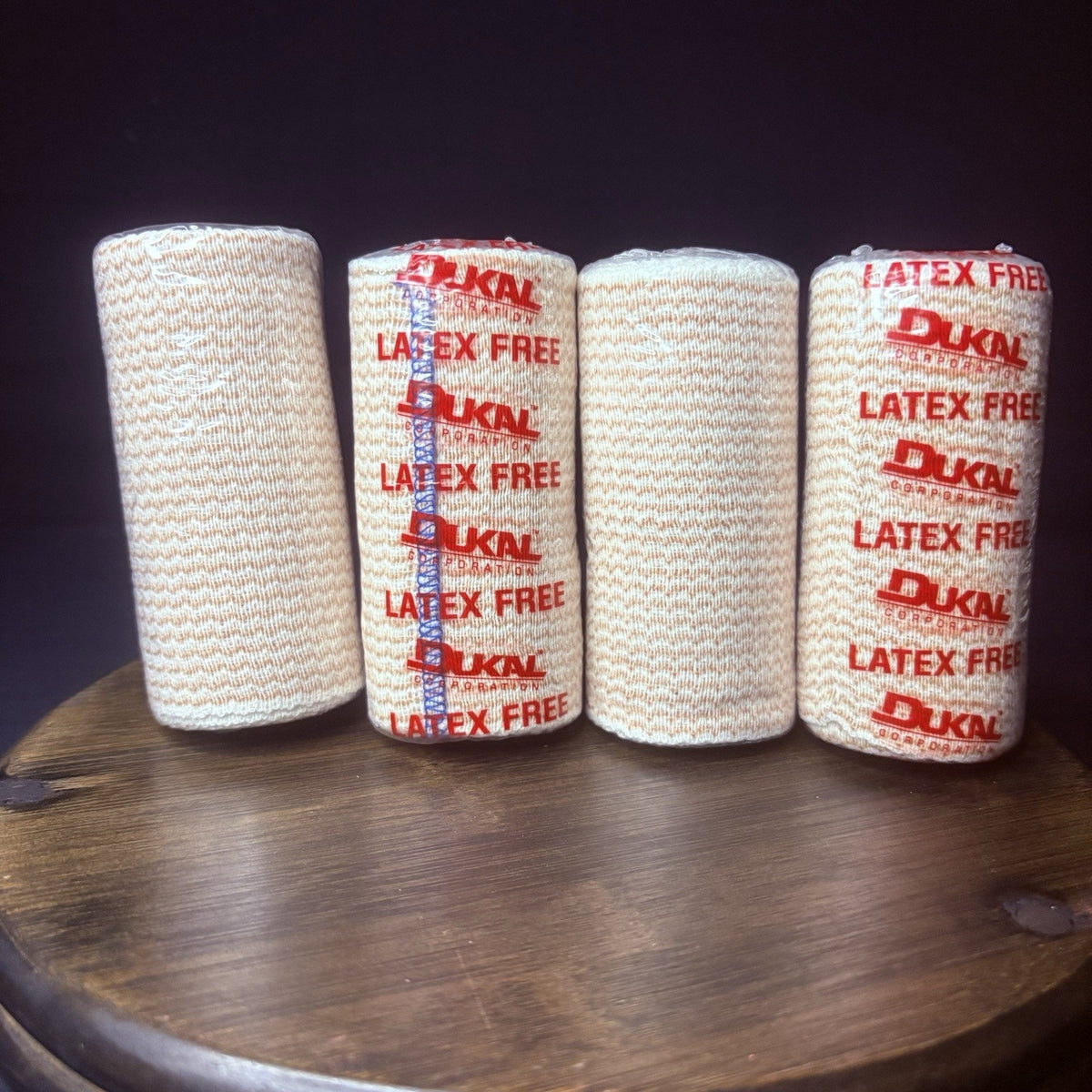 Dukal Elastic Bandage Wrap 4"x 4.5 Yards Latex Free Sealed Rolls Pack Of 4