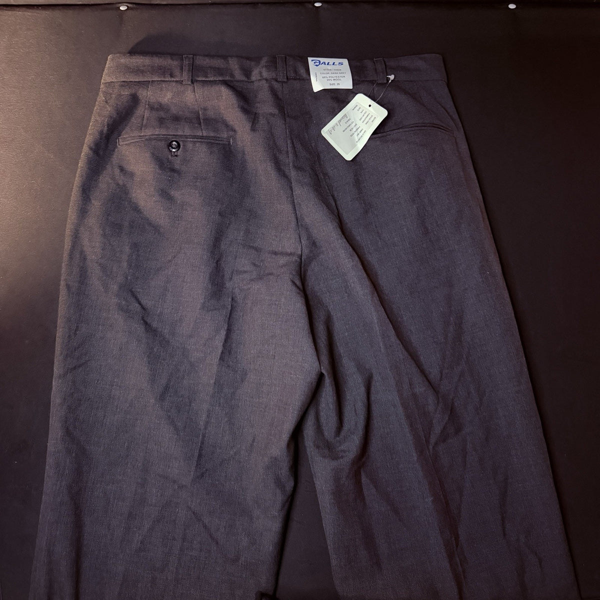 Galls Service Dress Pants Size 35 Unhemmed Dark Grey Class A Uniform TR608