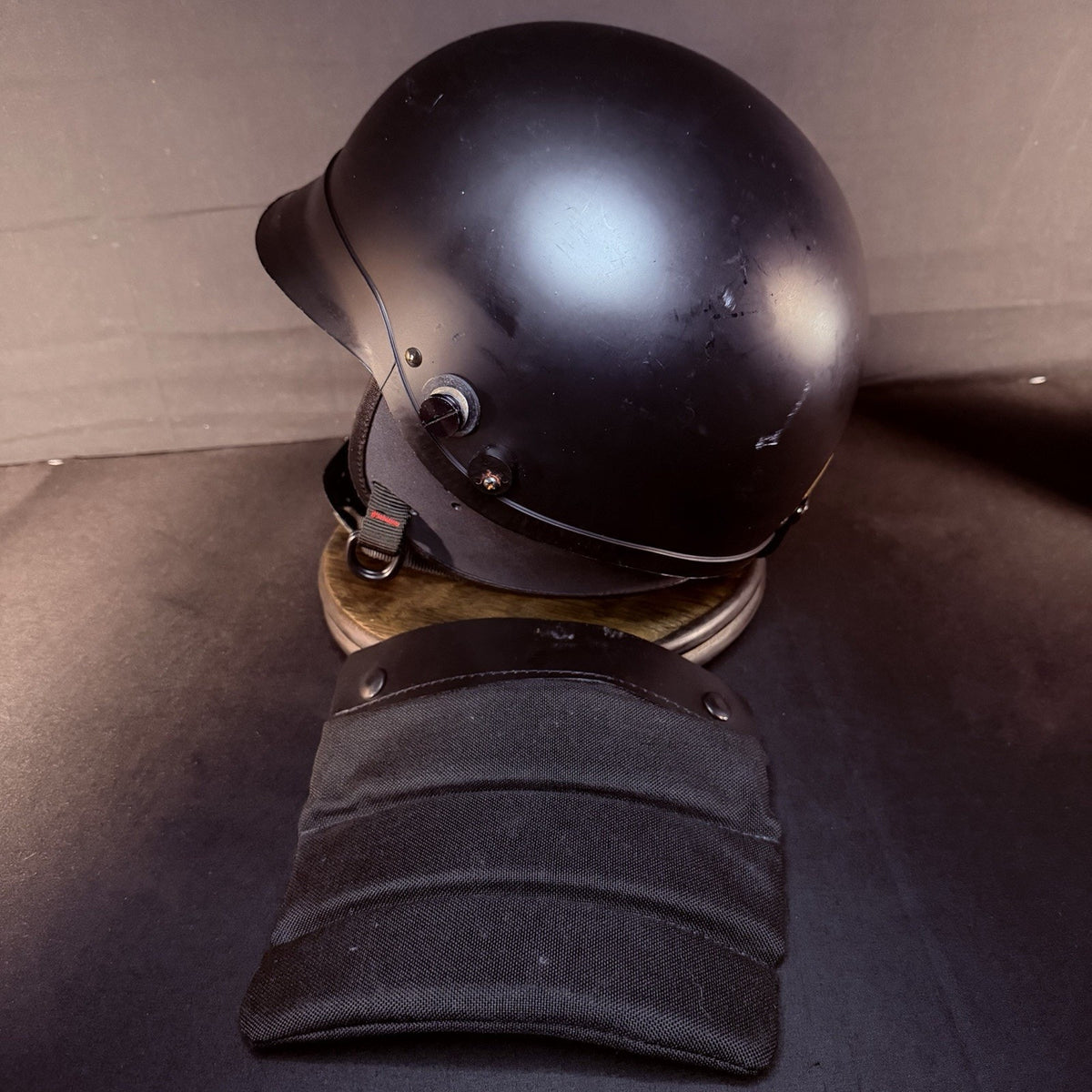 Crown Impact 906 Helmet Size Small C-3 Black USA Made Headgear Neck Protector