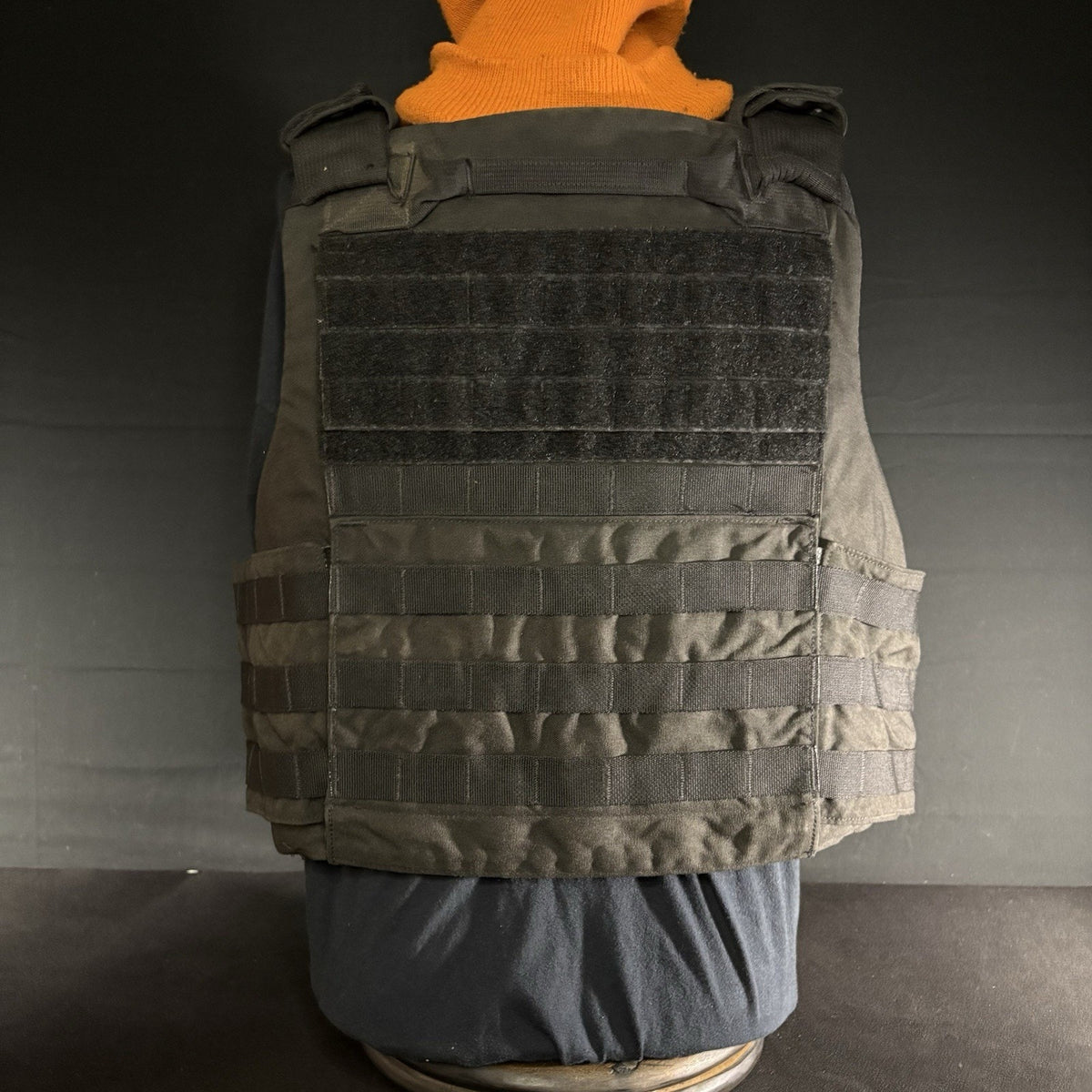 Armor Express Hard Core Tactical Carrier Vest Size Large Black MOLLE Padded
