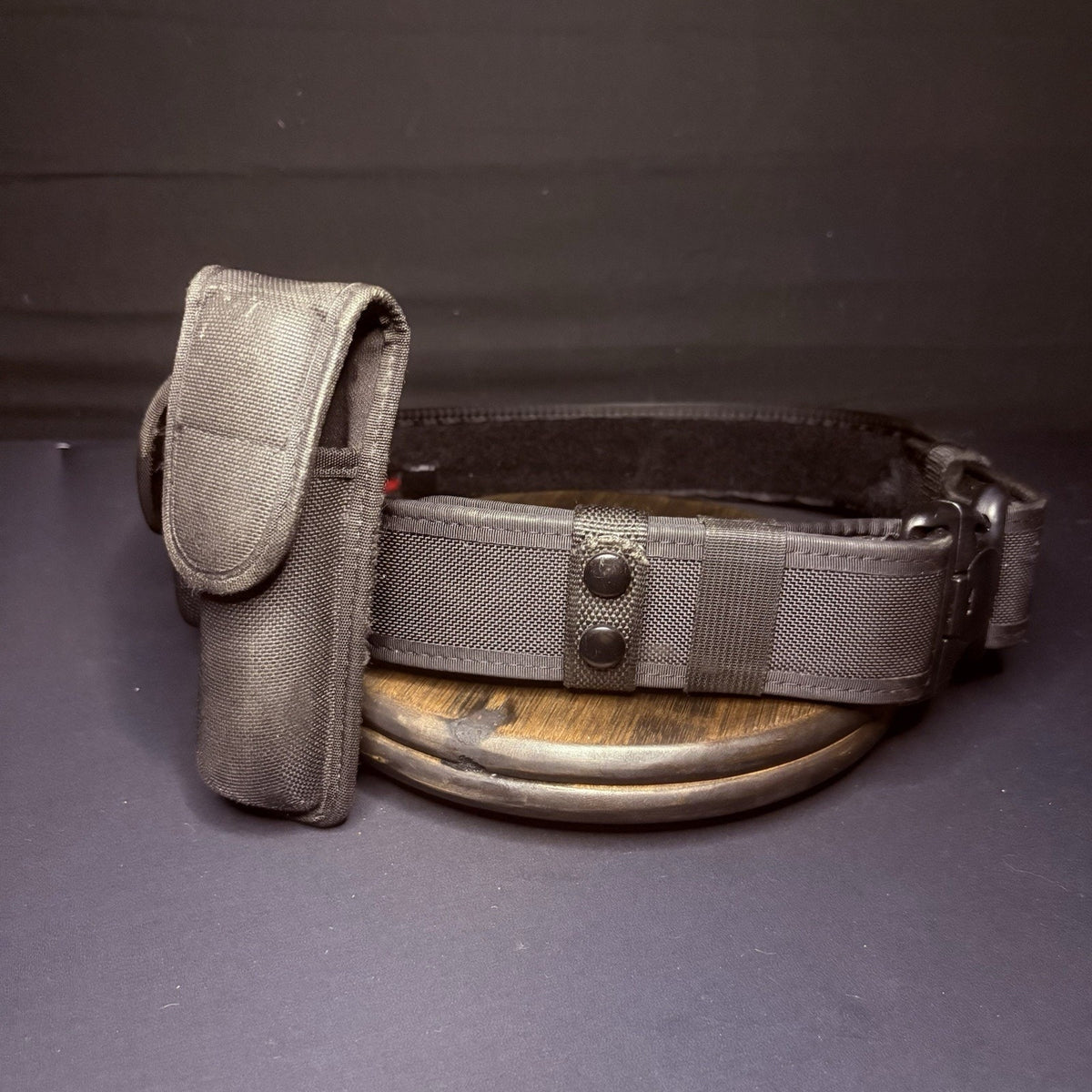 Bianchi Nylon Duty Belt 28"-34" w/Flashlight Pouch & Handcuff Case + Belt Keeper