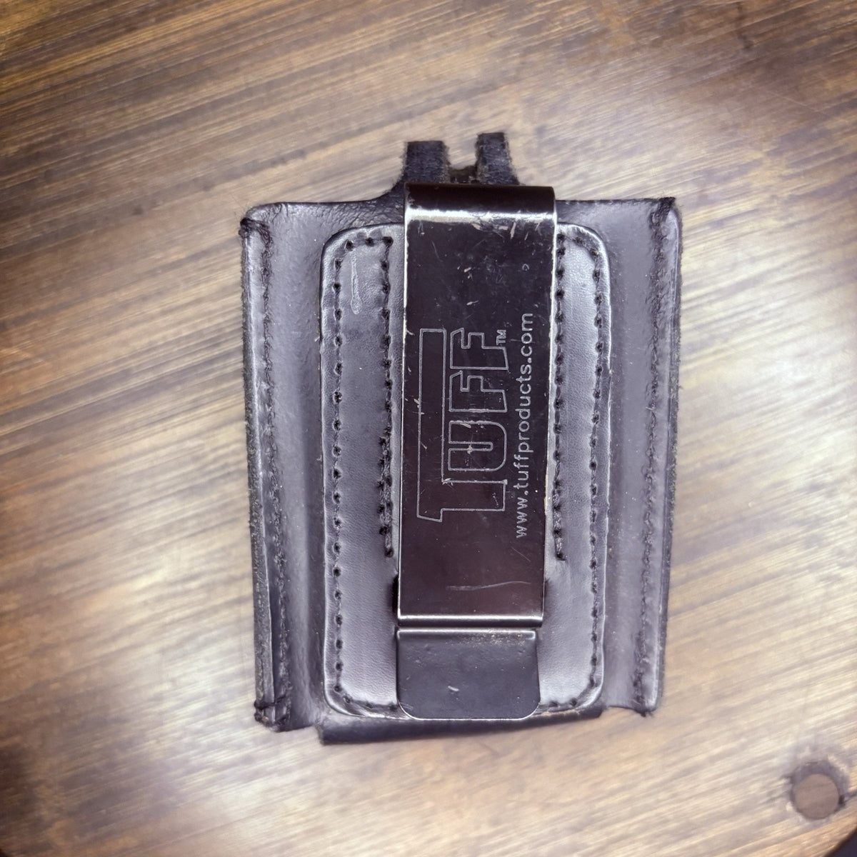 Tuff Recorder Pouch Leather w/Clip & Brass Snap For Camera, Wireless Mic