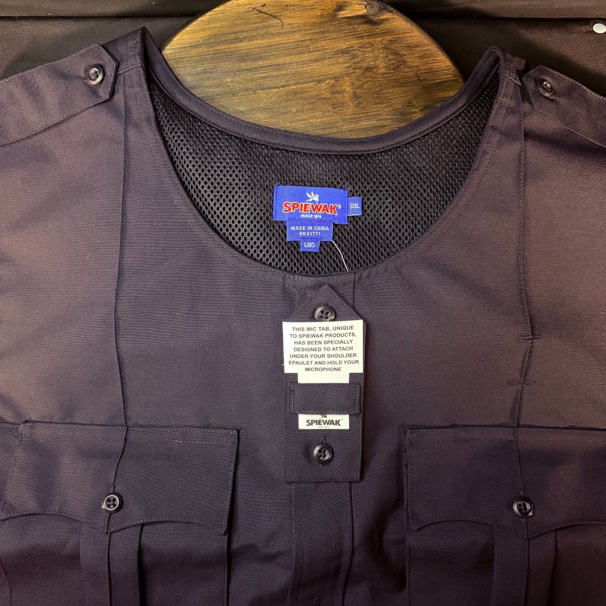 Spiewak Tactical Armor Carrier Vest Size 3XL Long Dark Navy Mic Tab Duty Vest