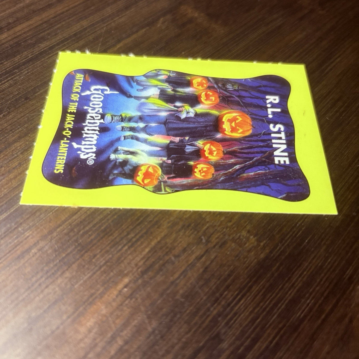 1996 Goosebumps Book R.L. Stine Attack Of The Jack-O'-lanters Bookmark Card #48