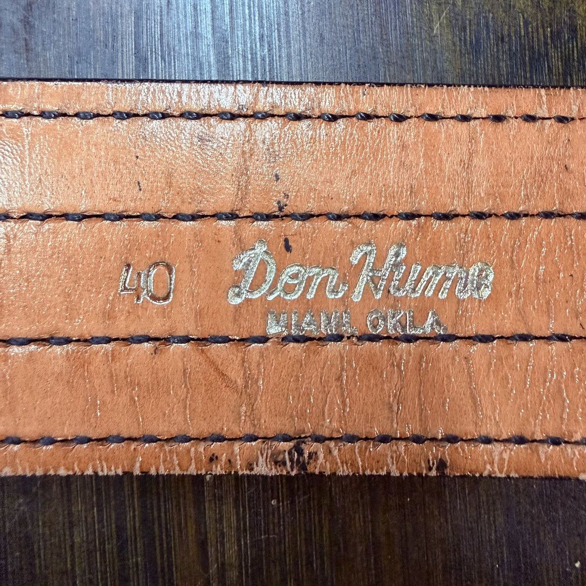 Don Hume Duty Belt Size 40" Black High Gloss Leather B120 w/Mace Pouch 2.25"
