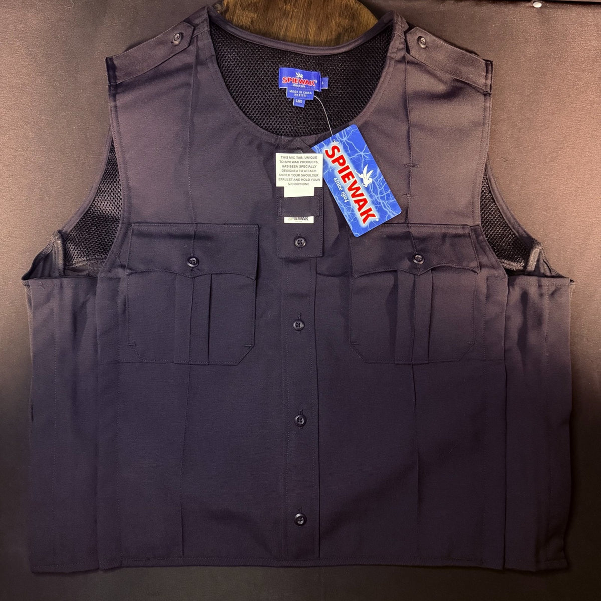 Spiewak Tactical Soft Armor Carrier Vest Navy Large Long Mic Tab Size Large Long