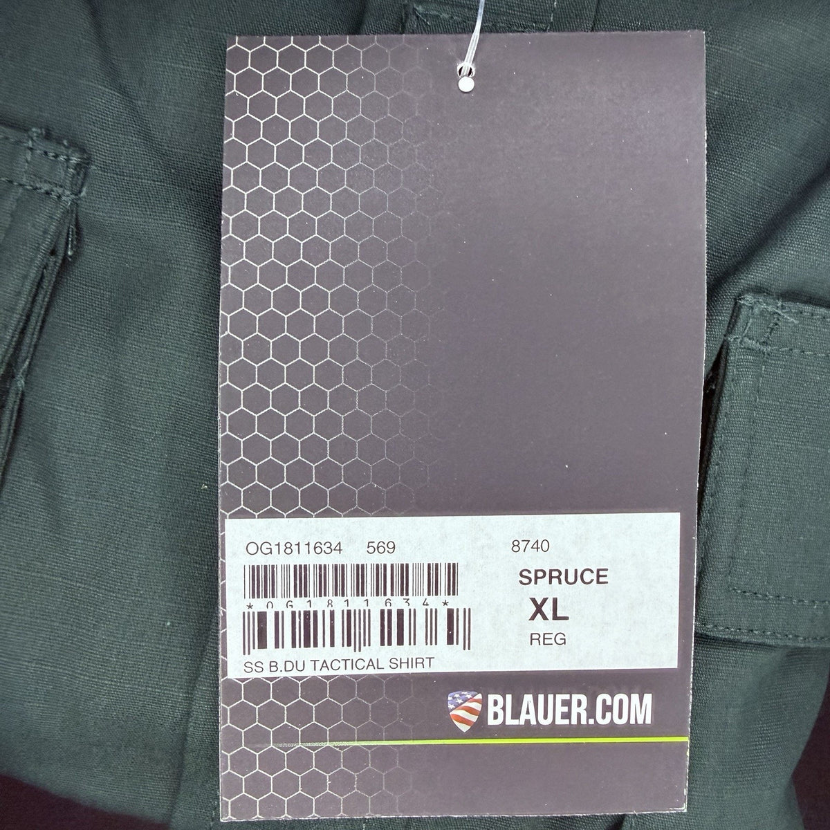 Blauer Short Sleeve Duty Shirt Size XL Spruce Green 8740 BDU Tactical