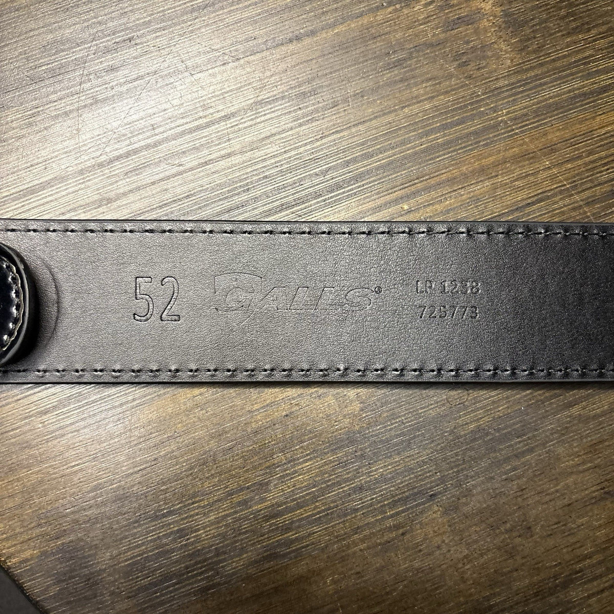 Galls Premium Off Duty Belt Size 52" High Gloss Leather Brass Buckle 1.5" Wide