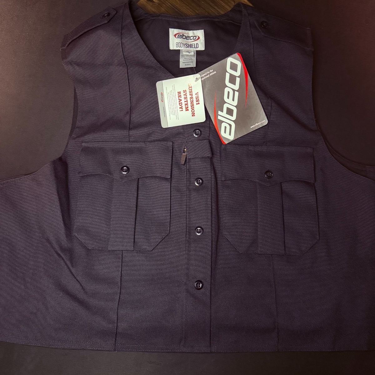 Elbeco BodyShield Tactical Armor Carrier Vest Size Large Regular Midnight Navy